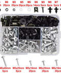 For CB125R CB250R CB300R CB400X CB500X Bike Ready Motorcycle Fairing Bolts Kit Nut Clips Screw Assortment 195Pcs Stainless Steel Hardware Set Built For Your Ride Fast Silver, kit parts in organizer