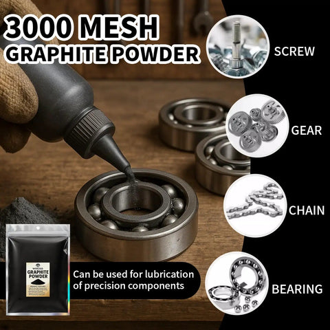 Close-up of Ultra Fine Graphite Powder Lubricant For Pinewood Derby Axles And Wheels, 2 Oz, 3000 mesh being applied to bearing
