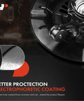 Front Left Steering Knuckle And Wheel Bearing Hub Assembly Direct Fit Replacement For Toyota Camry 2012 2017 2.5L Gas Engine Driver Side Ride Ready Fits L LE XLE Models Premium Aftermarket Quality with electrophoretic coating for rust protection.