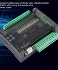 Pro Grade 24V DC PLC Controller Kit With Cable For Industrial Automation, Relay Board in clear casing with terminals