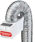 Dryer Lint Trap Kit For Electric Dryers With Indoor Venting And Supurr-Flex 4 Inch Diameter By 5 Foot Flexible Metallic Duct Clamps Included Easy Install