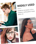 Collage of diverse people wearing eyeglasses and sunglasses, showcasing Two Pairs Replacement Glasses Arms Lightweight Eyeglass Temples.