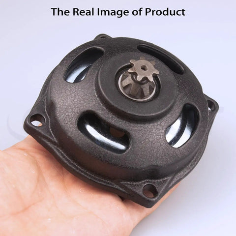 7 Tooth Gearbox Clutch Drum for T8F Chain 2 Stroke 47cc 49cc Pocket Bike Aftermarket Replacement Part in hand