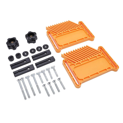 Top Tier Featherboard For Table Saws And Band Saws, set of 2 ABS boards with twist lock knobs and mounting hardware.