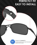 Precision Screwdriver And Four Replacement Screws For Oakley Crosshair OO4044 Sunglasses showing snug fit and installation detail.