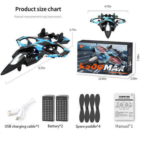 Easy To Fly For Kids And Adults Remote Control Plane With Gyro Stabilization Altitude Hold 3D Stunts Fighter Jet with box and accessories