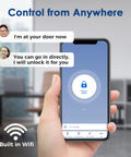 WiFi Smart Deadbolt With Keyless Entry And Remote Unlock No Key Needed Easy Install Electronic Door Lock app on phone screen