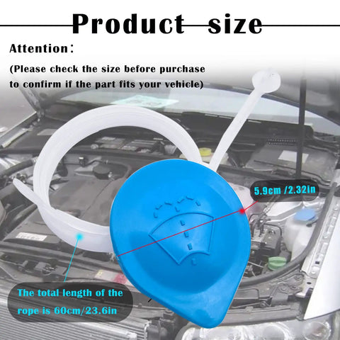 Washer Fluid Reservoir Cap With 60cm Ruler, Durable Windshield Wiper Fluid Tank Cap Cover For Honda Civic 2006 2007 2008 2009 2010 2011 And CR-V 2007 2012, Easy Install, Replacement Part, Must-Have Direct Fit OEM Style in car engine.