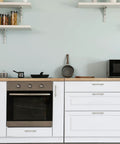 Modern kitchen with white cabinets featuring 50 Pack Brushed Nickel Cabinet Pulls 7 3 8 Inch Stainless Steel Kitchen Drawer Handles