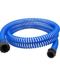 Six Foot Flexible Whip Hose For HVLP Turbine And Spray Gun Blue Pro Grade Lightweight Yet Durable Coiled On White Background