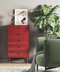 Red dresser with T bar pulls from 10 Pack Square Cabinet Pulls Two And A Half Inch Matte Black T Bar Dresser Drawer Pulls, living room setup