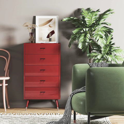 Red dresser with T bar pulls from 10 Pack Square Cabinet Pulls Two And A Half Inch Matte Black T Bar Dresser Drawer Pulls, living room setup