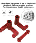Aluminum Steering Bellcranks And Drag Link For One Tenth Scale Traxxas Slash 2WD Rustler VXL Bandit Replaces Part 3743 Red CNC Machined Upgrade Includes Hardware And High Precision CNC Aluminum Build For Reliable Steering And Easy Upgrade, red CNC aluminum steering bellcranks and drag link with hardware
