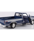 Ford 1979 F150 Pickup Diecast Truck Model In Dark Blue One Twenty Four Scale With Realistic Exterior And Interior Details Old School Vibe And Durable