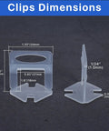 Dimensions of Pro Grade Tile Leveling Clips And Spacers Kit with Four Thousand Two Hundred Pieces for Ceramic Tile and Stone Installations