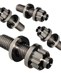 Titanium Turbo To Manifold Stud Kit For M10x1.5 Thread, 4 Piece, Beefy Yet Lightweight Titanium Hardware, 45mm Length, Raw Silver Finish