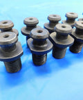 Score This Killer Ten Piece Lot of Coolant Thru Retention Knobs and Pull Studs Built Heavy Duty for Cat45 Cnc Machining Featuring a Smooth Three Quarter Ten Thread Fit That Keeps Mill and Lathe Tooling Locked Tight During Pro Shop Runs.