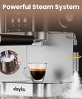 Pro Level 20 Bar Espresso Coffee Maker With Fast Warm Up Milk Frother And Precision Steam Wand for making espresso shots.