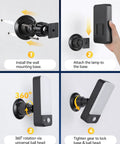 Installation steps for Motion Sensor Outdoor Light With 10000mAh USB C Rechargeable Battery Remote Control 3 Modes 3 Color Temps