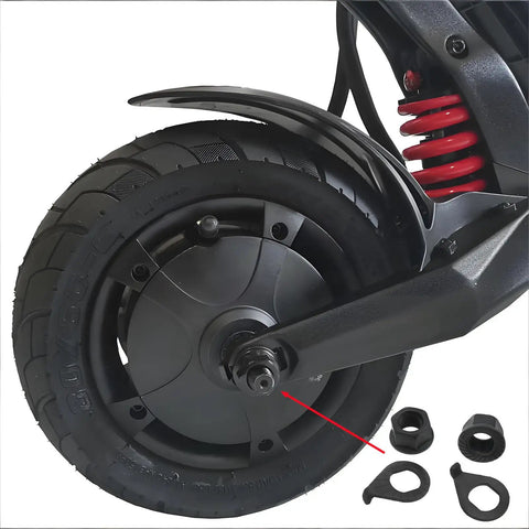 Rear wheel with Three Eighths Inch Bike Axle Nut and Hub Washer Kit for Front and Rear Wheels Ride Ready Heavy Duty Carbon Steel.