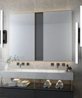 Modern LED Vanity Light 30 Inch Black Bathroom Fixture Dimmable Wall Mount White Light 6000K Aluminum Frame With Frosted Acrylic Shade