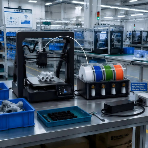 3D printer with 24V 4A Power Adapter For AMS 2 Pro Automatic Material System Beefs Up Your 3D Printing With Stable 24V Supply