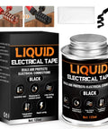 Liquid Electrical Tape Sealant For Outdoor And Indoor Wires Waterproof Insulation Glue That Quick Dry Temperature Resistant Electrical Coating For Electronics And Equipment 125ml black can and box