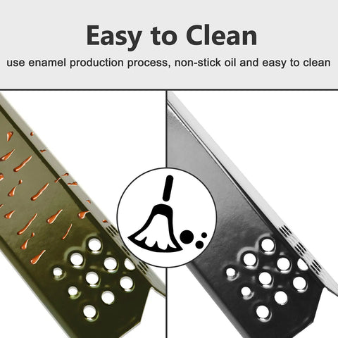 Easy to clean porcelain steel flame tamers with non-stick surface, part of Four Pack Porcelain Steel Flame Tamers Heat Plate Shields