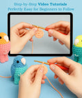 Beginner Crochet Kit For Amigurumi Birds Make 3 Mini Budgie Buds With Easy Peasy Step-By-Step Video Tutorial demonstration