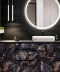 16x120 Black And Gold Marble Wallpaper No Mess Peel And Stick Self Adhesive Backsplash For Kitchen Counters And Shelves Waterproof PVC