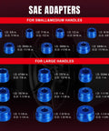 SAE adapters from 33Pc Bearing Race And Seal Driver Set With Metric And SAE Adapters 3 Knurled Handles Bushing Driver Kit