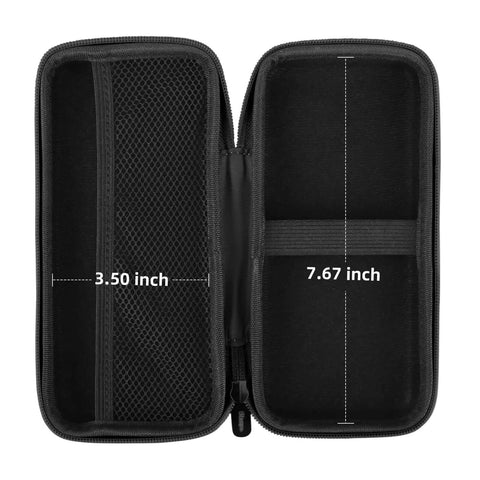 Hella Compact Travel Electronics Organizer And Charger Pouch For Cables Devices And Tech Accessories, 7.67x3.50 inch, black interior.