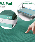 EVA foam pad and design details of 2 In 1 Garden Kneeler And Seat With Wide EVA Foam Kneeling Pad Detachable Tool Pouch.