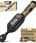 Pro-Grade Digital Torque Wrench 1/4 Drive With LED Display And Buzzer, 1.1-22.1 Ft-Lb (1.5-30 Nm) ±1% Accuracy, Inch-Pound To Nm Readouts