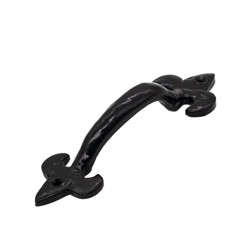 Rustic Cast Iron Door Handle 7 Inch Heavy Duty Vintage Barn Door Pull With Screws For Sliding Doors Gates Garage Indoor Outdoor Use Black Metal
