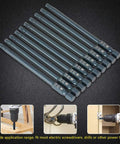 Get The Goods With These 10 Pieces Of 100mm T25 Security Screwdriver Bits Kit That Rock 1/4 Hex Shank Made From Tough S2 Steel Rust Proof And Totally Radial Torque Ready For Pro Drills And DIY Jobs. 10-piece T25 security screwdriver bits, 100mm S2 steel, blue oxide finish