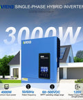 3000W Hybrid Solar Inverter 24V DC To 110V AC With Pure Sine Wave Output, Built-In 80A MPPT Controller, outdoor view