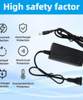 9V Drum Power Cord For Alesis Command Mesh Kit And Nitro Mesh Pro Replacement shown with safety features icons
