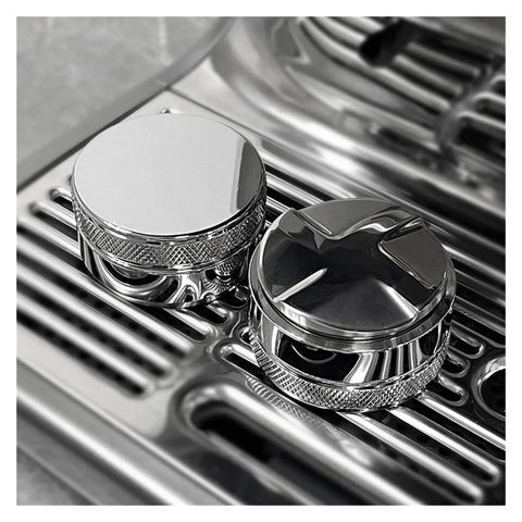 Prime Pick 58Mm Espresso Coffee Distributor And Adjustable Palm Tamper Stainless Steel Core With Cushioned Aluminum Grip on espresso machine.