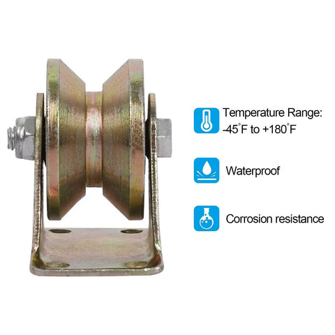 4 Pcs 2 Inch V Groove Wheel Set For Beefy Heavy Duty Caster Wheels Sliding Gates 1045 Steel High Load Up To 660 Lbs