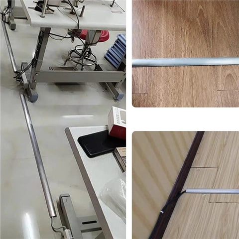 Self-Adhesive Aluminum Alloy Cable Cover For Floor And Wall No Fuss Raceway Cable Management installed on various surfaces