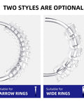 Invisible Ring Size Adjuster Kit 16 Soft Silicone Guards in Four Sizes Adjustable Spiral Tighteners for Narrow and Wide Rings