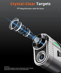 Golf Rangefinder With Slope, 800 Yards Range, 6X Magnification, ED Glass Lens illustration showing lens components