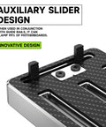 Rock Solid Carbon Fiber Motherboard Fixture Featuring Smooth Triaxial Screw Rods And A Hassle Free Universal Repair Clamp close-up of auxiliary slider design for motherboard clamping.