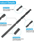 Pro Grade Tap And Drill Bit Set For DIY Projects Includes Two 8 40 UN Taps And Two 3 5mm Drill Bits In Black Oxide HSS 6542 High Speed Steel with spiral flutes and titanium coating.