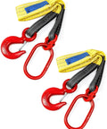 Heavy Duty Web Sling Set Built Tough for Real World Lifts 3.3 Ft Single Leg Lifting Slings 6600 Lbs Capacity with Polyester Web and G80 Steel Hook 2 Pack