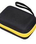 Rugged EVA Hard Case For A10 Apex And A10 Pro Digital Laser Tape Measure, Shockproof With Mesh Pocket, Dustproof Travel Organizer Bag For Tools And Accessories black hard EVA case with yellow zipper and wrist strap