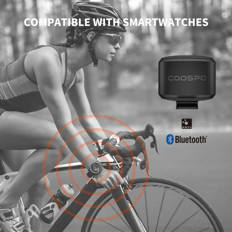 Bike Speed Sensor BK9S With Bluetooth Five Point Oh And ANT Plus Dual Band For Real Time Speed And Distance Tracking On Your Bike Computer Or Cycling Apps Compatible With Rouvy Peloton Wahoo And GPS Bike Computers