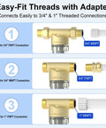 Spin Down Sediment Filter For Whole House Water Pre Filter For Well Water And City Water with 1 Inch MNPT and 3/4 Inch adapters