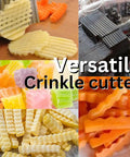 UNCLEJUM crinkle cutter knife, stainless steel, 5-inch serrated blade